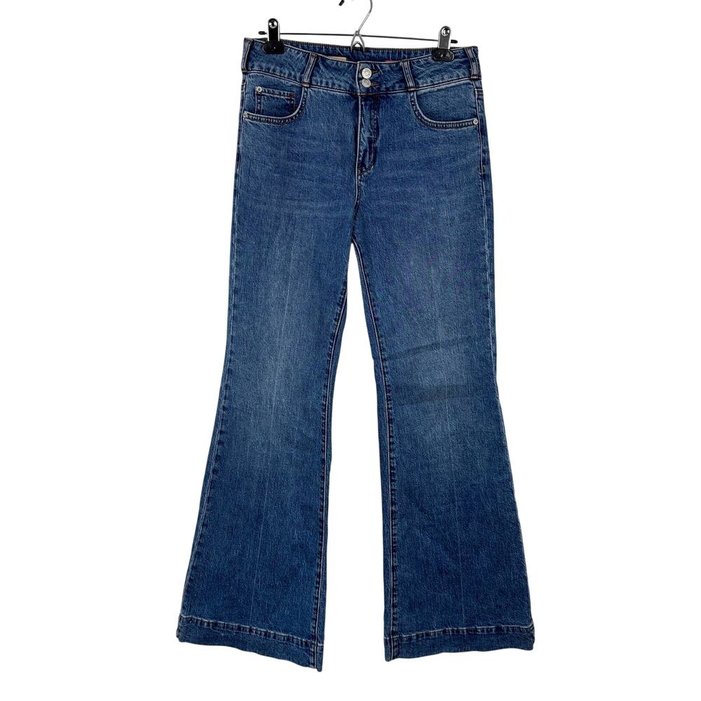 Pilcro Anthropologie High Rise Flare Jeans size 28 x 33.5" inseam